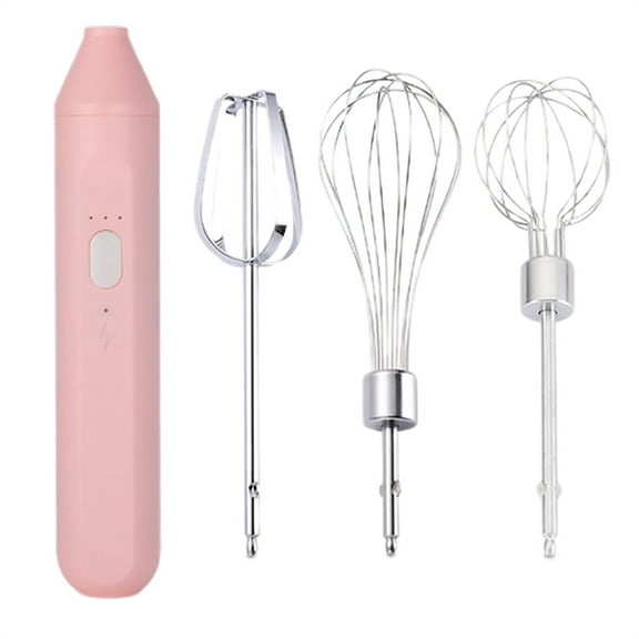THLKIF Mini USB Rechargeable Hand Mixer, Portable Egg Beater with 3 Stainless Whisks for Baking Cake and Dough, Compact Handheld Kitchen Mixer ﻿