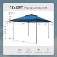 thumbnail image 6 of Alpha Joy 13x13ft Outdoor Gazebo Instant Pop Up Canopy Double Roof Folding Canopy Tent with Wheeled Bag- Blue, 6 of 8