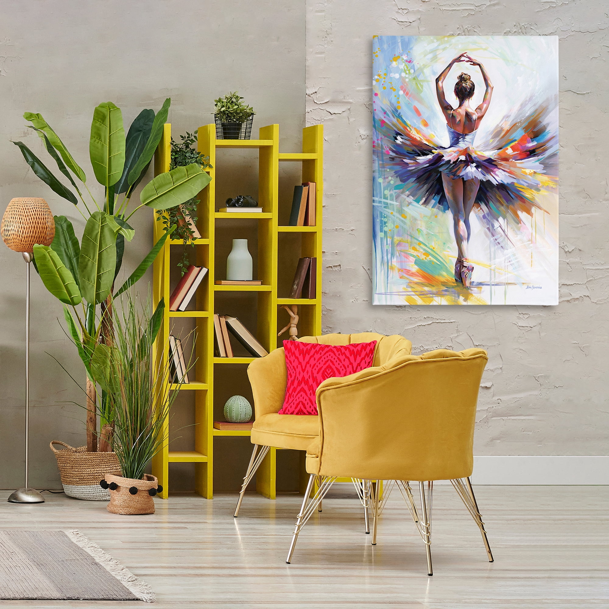 Stupell Industries Prelude to Passion Ballet Entertainment Painting Wrapped Canvas Art Print Wall Art, 30 x 45