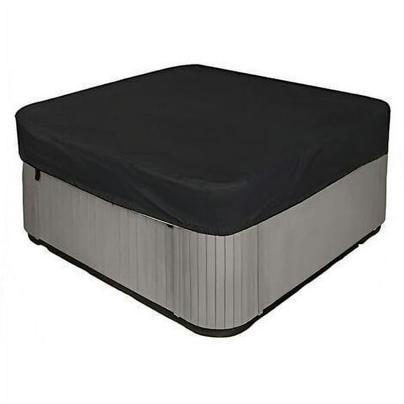 Polyester Hot Tub Spa Cover, UV Resist Square Tub Cover, Fully Protection against Rain Snow Wind and Dust for Outdoor Relaxation Areas