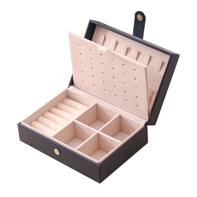 Multi-Functional Jewelry Box Portable PU Leather Casket Large Capacity Jewelry Organizer Storage Case for Rings Earrings Hand Chain