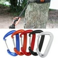 thumbnail image 3 of Carabiner Clip, Heavy Duty Carabiner for Hammocks, Camping, Hiking, Keychains, D Shaped Spring Hook Carabiners Harness, 3 of 14