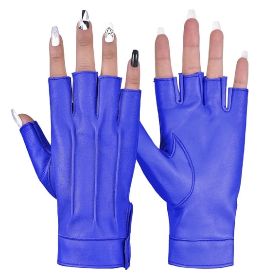 Genuine Leather Women Half Finger Dress Gloves