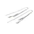 thumbnail image 2 of Elegantes pendientes largos con borlas y forma de gota de agua para mujer, de plata 925, sencillos y delgados, 2 of 5