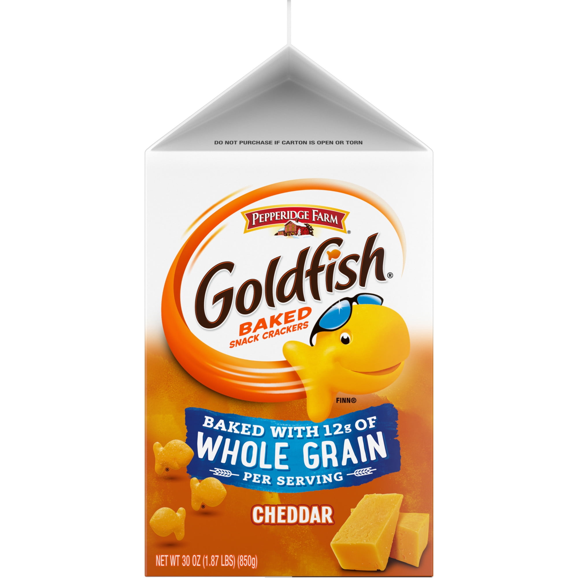 Pepperidge Farm Goldfish Cheddar Crackers, Baked with Whole Grain, 30 oz. Carton