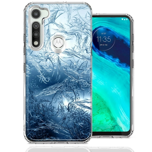 MUNDAZE For Motorola Moto G Fast Blue Ice Design Double Layer Phone Case Cover
