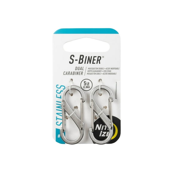 Nite Ize S-Biner Dual Carabiner #1 - Carabiner clip - stainless (pack of 2)