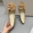 thumbnail image 6 of DYTTDG Women's Vintage Knit Flats | Bowknot Detail On Shallow Toe Casual Shoes for Daily Wear, Walking & Vocation, 6 of 8