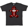thumbnail image 3 of Inktastic Buffalo Plaid Gingerbread Man T-Shirt, 3 of 5
