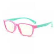 Maynos Anti Blue Light Glasses for Kids Computer Glasses,UV Protection Anti Glare Eyeglasses Video Gaming Glasses for Children,Pink Green