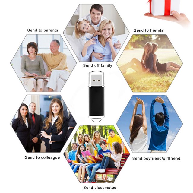 CW10029 Unidad flash USB 2.0 de alta velocidad Memoria USB con tapa transparente (4 GB, negro) Likrtyny Para estrenar
