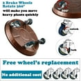 thumbnail image 1 of SUTENGDA Support pour Plantes de 11” avec Roues Pivotantes Support pour Plantes Robuste sur Roulettes pour Jardinières Base à Roulettes pour Plantes pour Pot de Fleurs Intérieur Extérieur Noir, 1 of 7