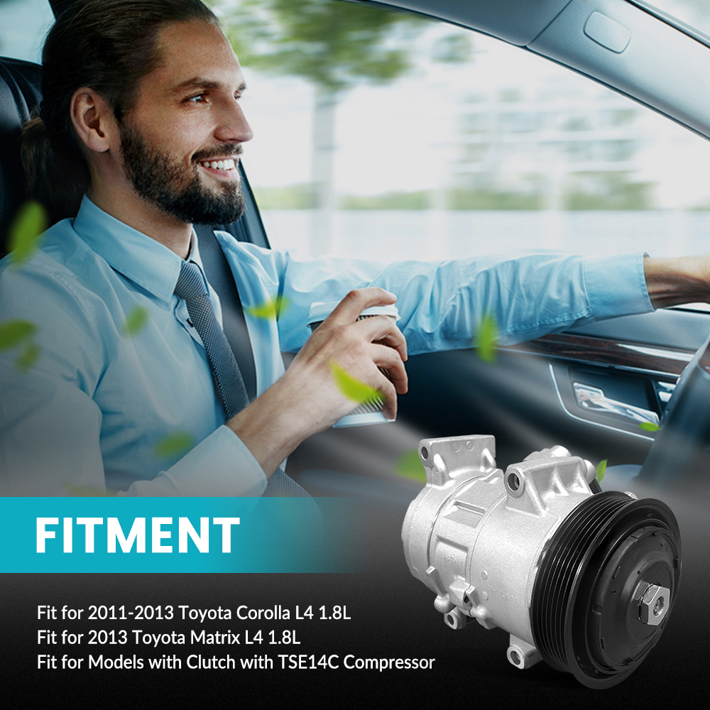 Sennachine AC A/C Compressor with Clutch CO29097C For Toyota Corolla Matrix 1.8L 2011-2013