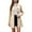 Beige, variant on Women's Coat Single Breasted Notch Lapel Trench Coat Mid Length For Slim Fit Long Sleeve Outerwear Fall Winter Fashion Coat