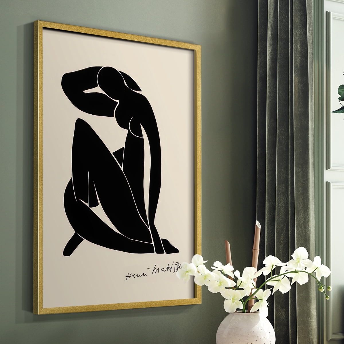 Matisse CLXXXVI Framed Print in Gold Solid Wood 11 x 14 Framed Print