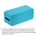 thumbnail image 4 of Uxcell Cable Management Box PP Cord Organizer Box w Tie to Hide Wires & Power Strips for Home Middle Blue, 4 of 6
