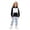 d-Black, variant on Girls Tracksuit Solid Color 2 Piece Back to School Outfit,Long Sleeve Pullover Hoodie & Elastic Sweatpants for School Daily Wear 3-4 Years