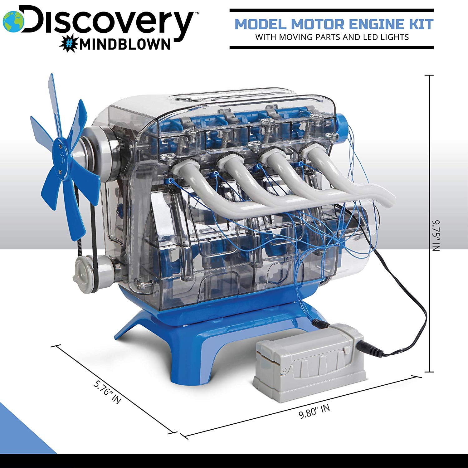 Discovery™ #Mindblown Model Engine Kit, with Moving Motor Parts