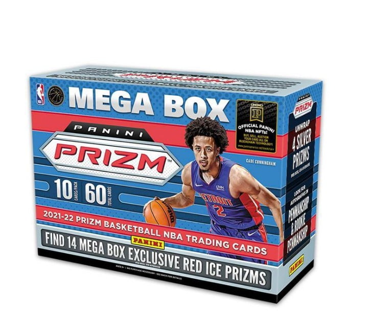 202122 Panini NBA Prizm Basketball Trading Card Mega Box Red Ice