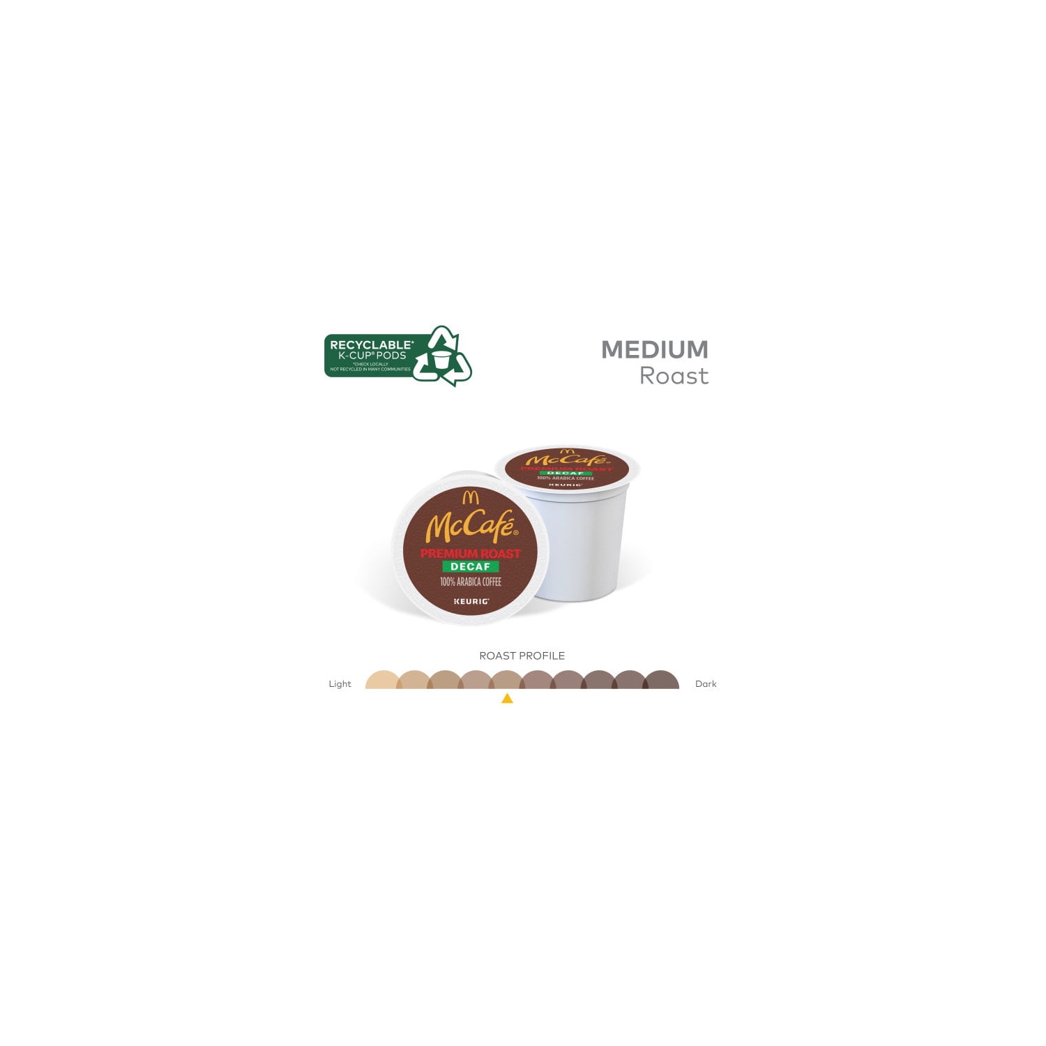 McCafe, Decaf Premium Medium Roast Coffee K-Cup Coffee Pods, 48 Count