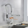 thumbnail image 4 of Chrome LED Kitchen Sink Faucet Pull Down Sprayer Swivel Spout Mixer Tap, 4 of 9