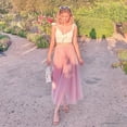 thumbnail image 4 of CHICWISH Women's Pink Layered Mesh Ballet Prom Party Tulle Tutu A-Line Maxi Skirt, 4 of 6