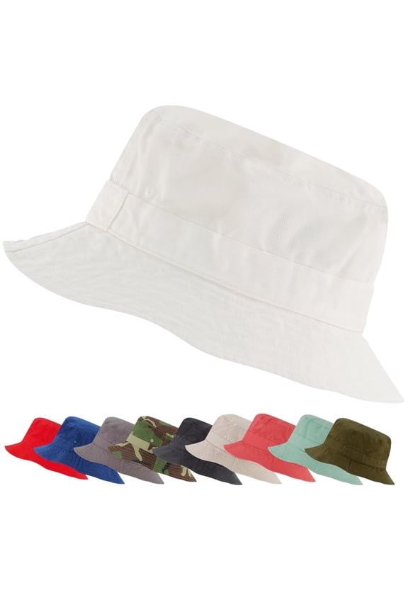 Unisex White Bucket Hat for Adult & Teens -Extra Small/Small