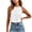 White, variant on fatyb Womens Crop Tank Tops High Neck Sleeveless Workout Shirts for Women Summer Going out Basic Tops