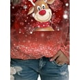 thumbnail image 5 of JustVH Women Christmas Snowman Print Tops Crew Neck Tunic T-Shirt, 5 of 5