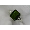 thumbnail image 3 of Certified Dark Green Tourmaline Ring 5.00 Carat Sterling Silver Solitaire Natural Real Genuine Earth Mined October Birthstone Jewelry, 3 of 3