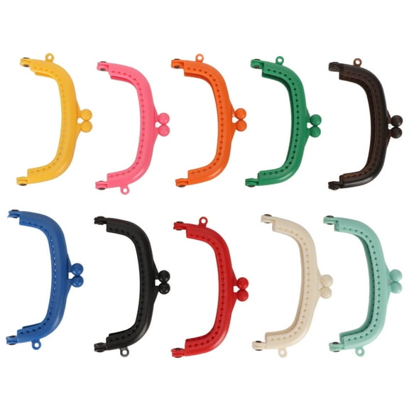 Arch Bag Clasp,Kiss Clasp Lock,10Pcs Purse Clasp Frame 85mm Assorted Colors Plastic Light Weight Bag Kiss Clasp Lock for Sewing Craft DIY
