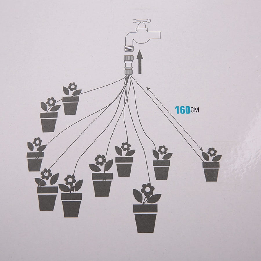 10-Head Drip Irrigation Kit, Adjustable Watering System for Potted Plants & Succulents, Ideal for Home Garden & Travel Use