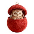 thumbnail image 2 of RuiJiao Christmas Knit-Ball Animals Acrylic Ornaments Set, Cute Woodland Creatures with Fair-Isle Patterns for Tree Decor, 2 of 9