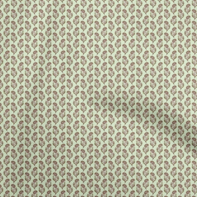 oneOone Silk Tabby Beige Fabric Paisley Craft Projects Decor Fabric Printed By The Yard 42 Inch Wide