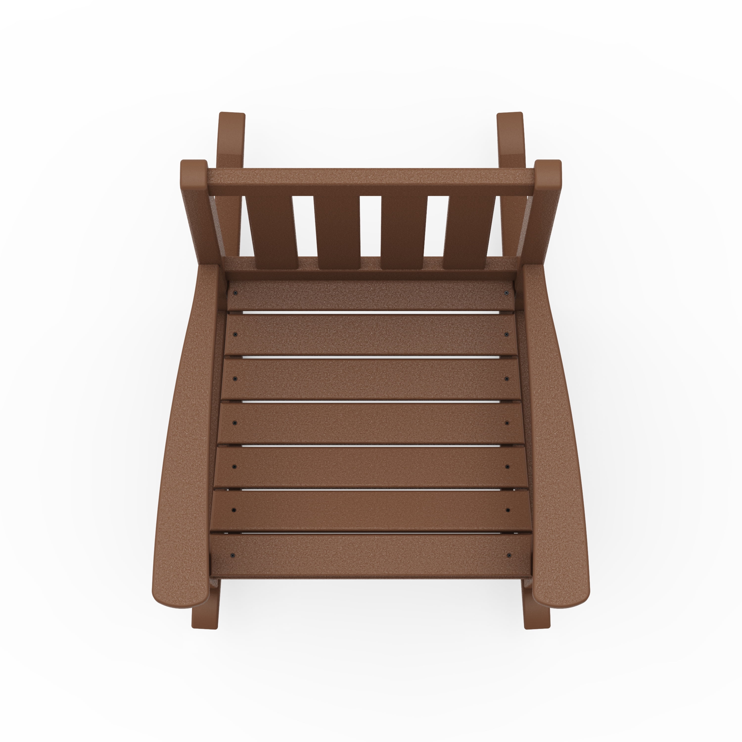 Better Homes & Gardens by POLYWOOD Southlake Outdoor Rocking Chair, All-Weather HDPE, Patio Seat, Teak