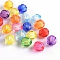 thumbnail image 2 of U8MO 50pcs Round Pumpkin Colorful Acrylic Plastic Loose Beads Lot for Jewelry Making-Ink Blue-10mm, 2 of 7