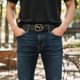 thumbnail image 3 of CINTURON PUMA MULTICOLOR PARA UNISEX PUMA SQUARE FITTED BELT BLACK 90817302, 3 of 3