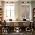 thumbnail image 5 of One Way Window Film, Heat Control Reflective Tint, Sun Blocking Static Cling, Sliding Door Home Privacy, Non Adhesive Glass Cover Film, 5 of 6