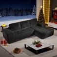thumbnail image 4 of XIZZI 99.2" Modular Sectional Sofa, No Assembly, Luxe Cloud Boneless Couch with Starry Sparkle Velvet Fabric, High Density Foam & Pocket Springs, Right Chaise, Gray - Shimmer Fabric, 4 of 12