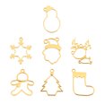thumbnail image 1 of Miangastore 35pcs Zinc Alloy Mold DIY Crystal Drop Mold Christmas Casting Mold (Golden), 1 of 8