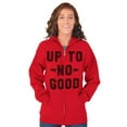 thumbnail image 3 of Up To No Good Wizard Map Funny Nerdy Unisex Fleece Graphic Zip Up Hoodie Brisco Brands 2X, 3 of 5
