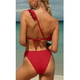 thumbnail image 4 of Alove Women Ruffle Bikini One Shoulder Bathing Suit 2 Piece Set Swimsuit, 4 of 5