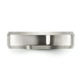 thumbnail image 3 of Chisel Titanium Brushed and Polished 6mm Beveled Edge Band, 3 of 7