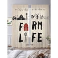 thumbnail image 3 of Farm Life Sheer Curtains 2 Panels Set Barn Cow Chicken Pig Farmhouse Sheer Window Curtains Light Filtering Rod Pocket Voile Drapes for Bedroom Living Room 52"X96", 3 of 8