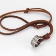 thumbnail image 4 of PU Leather Necklace Circle Charm Colgante Cordón Para Hombres Mujeres Cadena, 4 of 8