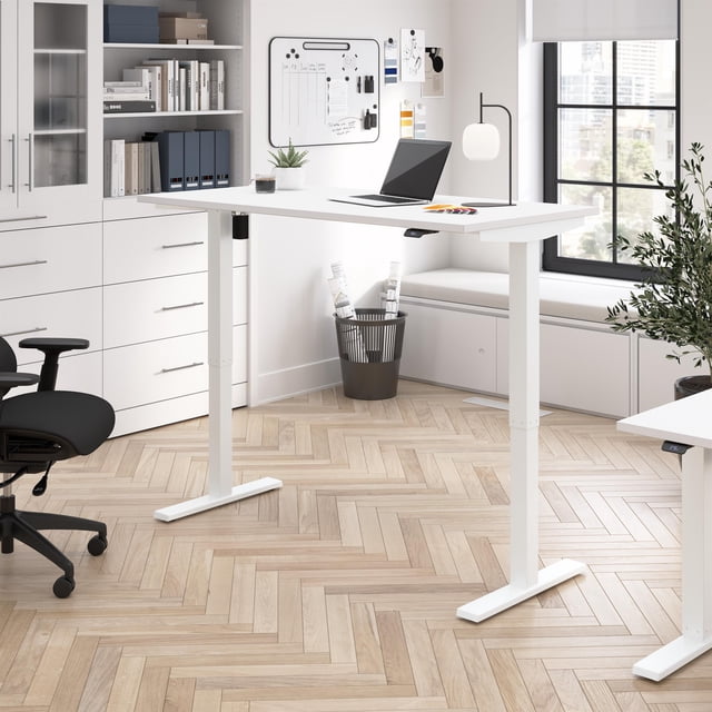 Bureau Debout Réglable Move 40 Series 60W en Blanc - Bois Manufacturé