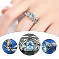thumbnail image 5 of Xinyolin Flowers Design Sweet Rhinestone Wedding Ring - All Match Fashion Accessory, 5 of 8