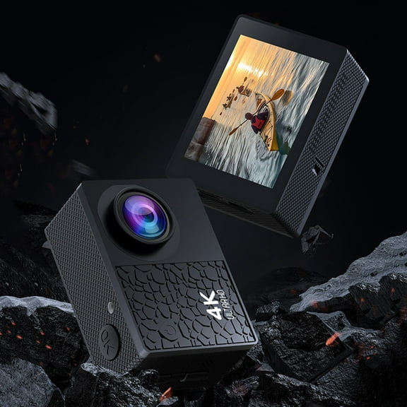 SCNOR Video Cameras - HD 1080p Camcorder, Waterproof Action Camera for Sports, Fishing, with WiFi, App Control, SD Card, Mounts, on Save, for Gifts