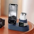 thumbnail image 4 of Soporte de silicona para cargador 3 en 1 para Apple Watch iPhone Airpods (azul), 4 of 8