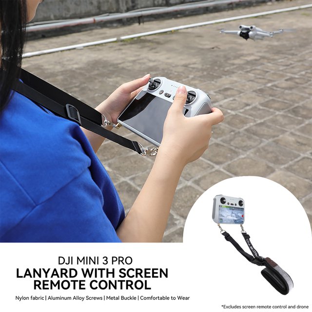 Correa De Cordón Cordón ajustable RC Control remoto con pantalla Correa para el cuello para DJI Mini 3 Pro